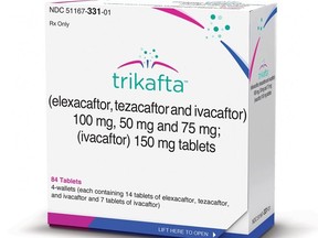Trikaftahe the three-drug combination treating cystic fibrosis.