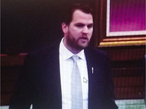 MLA Joseph Schow in the legislature.