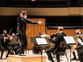 Chief Conductor Alexander Prior leads the Edmonton Symphony Orchestra in its first concert of the upcoming season.