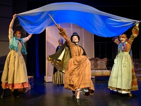 From left, Elizabeth Chamberlain, Julia van Dam, Hannah Wigglesworth and Erin Pettifor are the March sisters in Opera Nuova's new production of the Broadway musical Little Women.