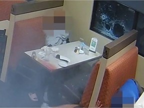 The Edmonton Police Service continues to investigate a targeted shooting on Oct. 8, 2021, that occurred in a south-side restaurant. The complainant and his family, including a nine-year-old child, were seated in a booth when multiple rounds were fired directly at them through a nearby window.