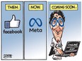 Justin Trudeau's Bill C-10 uses online platforms for surveillance and censorship. (Cartoon by Malcolm Mayes)