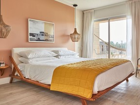 Apricot Beige figures prominently in the makeover of The June, on the Netflix show Motel Makeover.