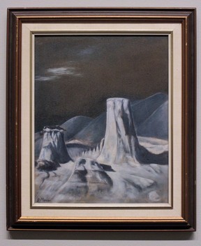 Berangare Mercier's Drumheller Badlands showcases some of the art club's earlier work.