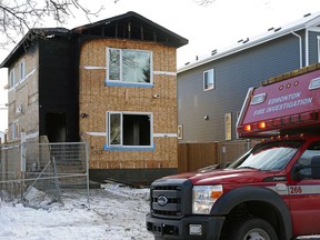 Edmonton fire investigators are trying to determine the cause of a fire at a home under construction in the area of 112 Avenue and 95A Street that started at approximately 5 a.m. on Monday, Nov. 22, 2021.