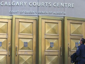 Main entrance of the Calgary Courts Centre.