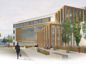 Visualization for The King's University's new state-of-the-art Centre for Excellence in the Sciences. Supplied.