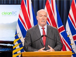 B.C. Premier John Horgan released an update to its CleanBC plan aimed at reducing climate pollution on Oct. 25, 2021.