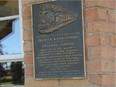 Red Deer RCMP say multiple historical bronze plaques similar to this have been stolen in Red Deer and Olds since Oct. 5.