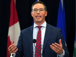 Jobs, Economy and Innovation Minister Doug Schweitzer announced the expansion of Alberta government offices in the United States on Thursday, Dec. 2, 2021.