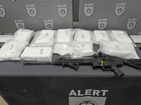Edmonton and Beaumont homes were raided as part of Operation ELECTRIC targeting organized crime. Police seized a rifle, 10.7 kilograms of cocaine with an estimated street value of $856,000 and $2,450 in Canadian currency.