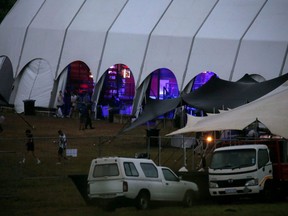 General view of the Rage Festival in Ballito, South Africa, Tuesday, Nov. 30, 2021.