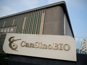 CanSino's headquarters in Tianjin, China Aug. 17, 2020.
