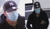 Police say a suspect  in two south Edmonton pharmacy robberies was wearing a black Burberry hoodie, blue surgical mask, black and white Under Armour shoes, and a black New York Yankees baseball cap with a white emblem.
