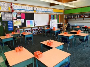 A classroom in Hunter's Glen Junior Public School, part of the Toronto District School Board.