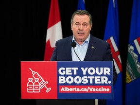 Premier Jason Kenney announced additional public health restrictions on Tuesday, Dec. 21, 2021, that cut capacity in half for large venues and events — including NHL games and the World Junior Championships that kicks off in Edmonton on Boxing Day.