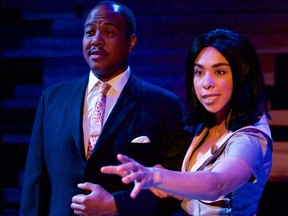 Ray Strachan and Patricia Cerra star in Shadow Theatre's production of The Mountaintop, running Jan. 19 through Feb. 6 at the Varscona Theatre.
