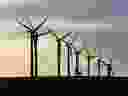 Windmills on a wind farm near Lethbridge.