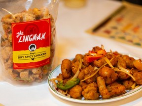 The Lingnan's owner Amy Quon's popular Amy's Dry Spicy Chicken is now available in a frozen package ready to take home and cook.