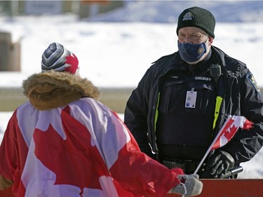 Protestors against pandemic restrictions rallied outside the Alberta Legislature while the Throne speech to commence the third session of Alberta's 30th legislature was presented on Tuesday February 22, 2022.