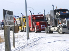 An agreement between truckers and RCMP saw one lane of traffic opened both ways at the Coutts border crossing on Wednesday, February 2, 2022. There are now reports of a new blockade north of Coutts.