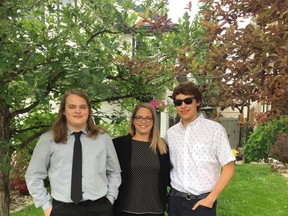 Melanie Hibbard was "terrified" by her new clinical duties when oldest son Connor (left) was diagnosed with Type 1 diabetes, but younger son Travis was later given the same diagnosis. She was told it was rare for two young family members to be given the same diagnosis and was trained to give insulin shots to combat a disease that is there around the clock every day of the year. Her husband Doug is a paramedic and is able to help. Today, Melanie is raising funds to help finance the University of Alberta's Dr. James Shapiro to find a cure for diabetes, a disease which in some form affects 25 percent of Albertans. SUPPLIED