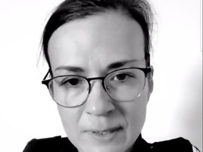 Screenshot of Const. Elena Golysheva, taken from a video circulating online.