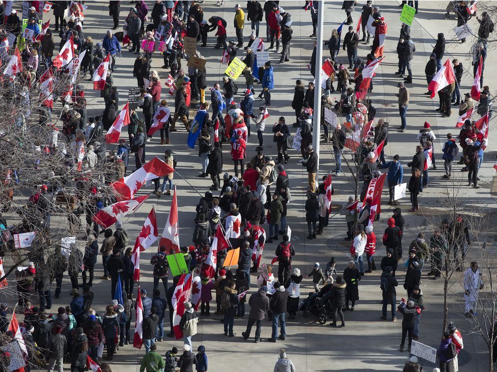 Photos: 'Freedom Convoy' Protestors Descend On Downtown Edmonton ...