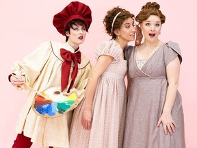 From left, Caitlin Wood, Stephanie Tritchew and Jennifer Taverner star in Edmonton Opera's new production of Mozart's Così fan tutte.