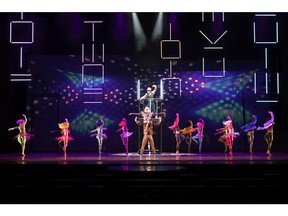 The dancers of Alberta Ballet in their interpretation of Phi, inspired by the music of David Bowie.