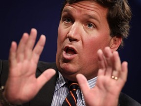 Fox News host Tucker Carlson discusses 'Populism and the Right' during the National Review Institute's Ideas Summit at the Mandarin Oriental Hotel on March 29, 2019, in Washington, DC.