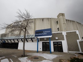 The vacant Northlands Coliseum, in Edmonton Friday Oct. 23, 2020.