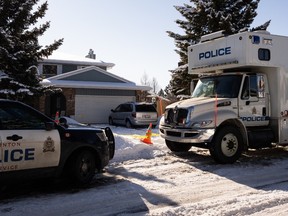 Edmonton Police Service officers investigated a suspicious death of an 85-year-old woman at 4147 Ramsay Crescent in Edmonton, on Sunday, March 6, 2022.