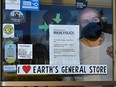 Even though the city scrapped the mask bylaw in public spaces, Earth's General Store owner Michael Kalmanovitch said he's keeping a mask requirement in store until the end of March.