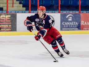 Ryan McAllister earned AJHL MVP honours this week after ringing up 139 points in 60 games with the Brooks Bandits. (Twitter)