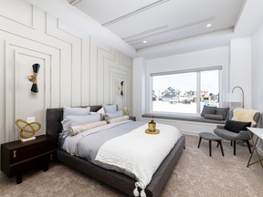 The master bedroom in the grand prize Big Brothers Big Sisters Dream Home Lottery by Veneto Custom Homes.