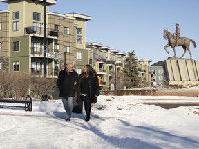 Norm and Mona Halabi along with his wife Mona Halabi go for a walk along the Griesbach Parade and Gault Boulevard area.