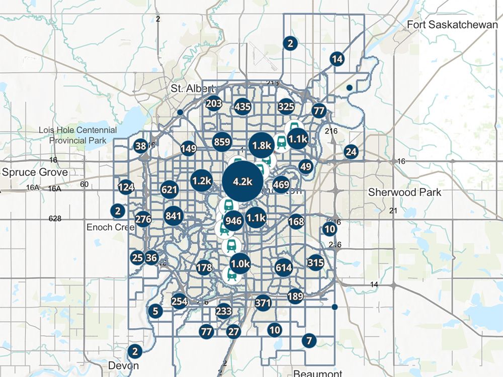 Edmonton Police Launch New Public Crime Data Map Vancouver Sun   Map 