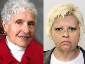 Giuseppina Micieli, left, 83, died in hospital after a break-in on July 20, 2019. Cynthia Hamelin, right, pleaded guilty to manslaughter for her role in Micieli's death in February.