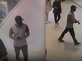Edmonton police are searching for a suspect following a voyeurism complaint at West Edmonton Mall in February.