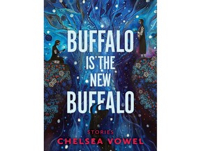The cover of Chelsea Vowel's new book, Buffalo is the New Buffalo, features a painting by Christi Belcourt called Offerings to Save the World.
