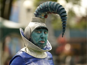 A street performer named Zarg helped launch the annual Edmonton International Street Performers Festival in 2019.