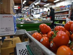 Customers at the Italian Centre Shop as inflation and supply chain issues causing overall higher costs for food in Edmonton, April 1, 2022.. Ed Kaiser/Postmedia grocery