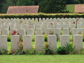 The Canadian war cemetery at Dieppe, France, is the resting place for Canadian soldiers who died during that disastrous raid on the French town in 1942.
