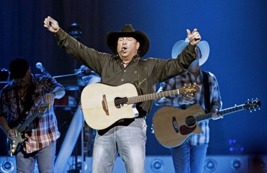 Country music singer Garth Brooks performs in concert at Rogers Place in Edmonton on Friday February 17, 2017.