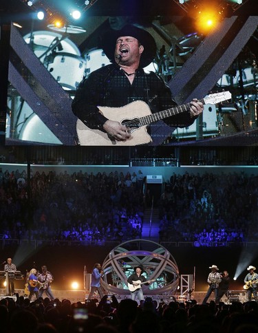 Country music singer Garth Brooks performs in concert at Rogers Place in Edmonton on Friday February 16, 2017.