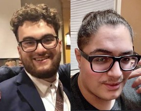 Friends and family of two teenagers killed in a south Edmonton crash Monday identified the victims as Ishaq Houcine Assaf Soufli, left, and Wael Ibrahim Rhemi.