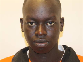 Edmonton police said Saturday they are looking for Jal Koak Bithou, 23, who was identified as a suspect in a shooting that occurred in southeast Edmonton on Thursday, April 7, 2022.