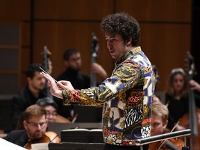 Conductor Alexander Prior leads the Edmonton Symphony Orchestra in a new music concert at Winspear.
