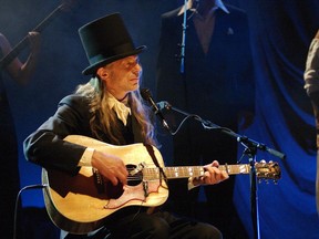 Bill Bourne as Scrooge in The Christmas Carol Project, a song cycle featuring various characters from the Dickens classic.